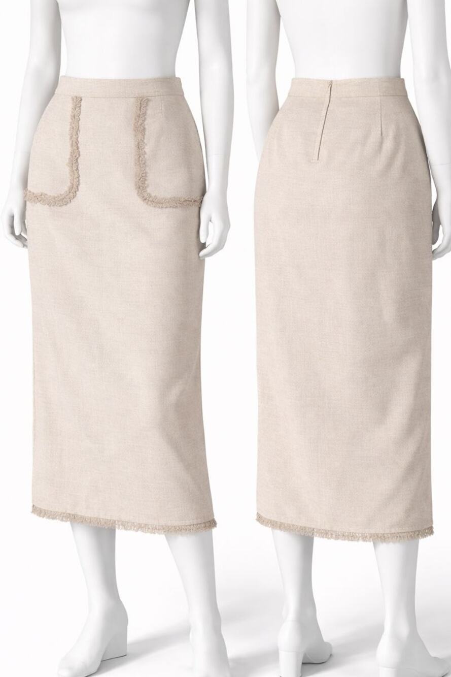 j. crew linen skirt boho, cottagecore, minimalist pencil skirt size 2 designer